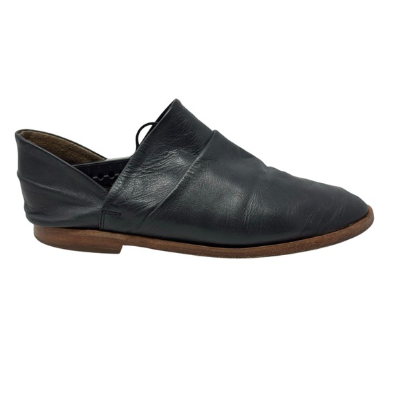 Beek Puffin Bootie Blue Saddle Leather Flats Womens Shoes Slip On Comfort Size 7 - Picture 7 of 10